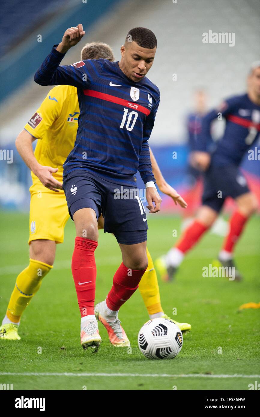 Kylian Mbappe Of France In Action During The Fifa World Cup 22 Qatar Qualifying Match Between