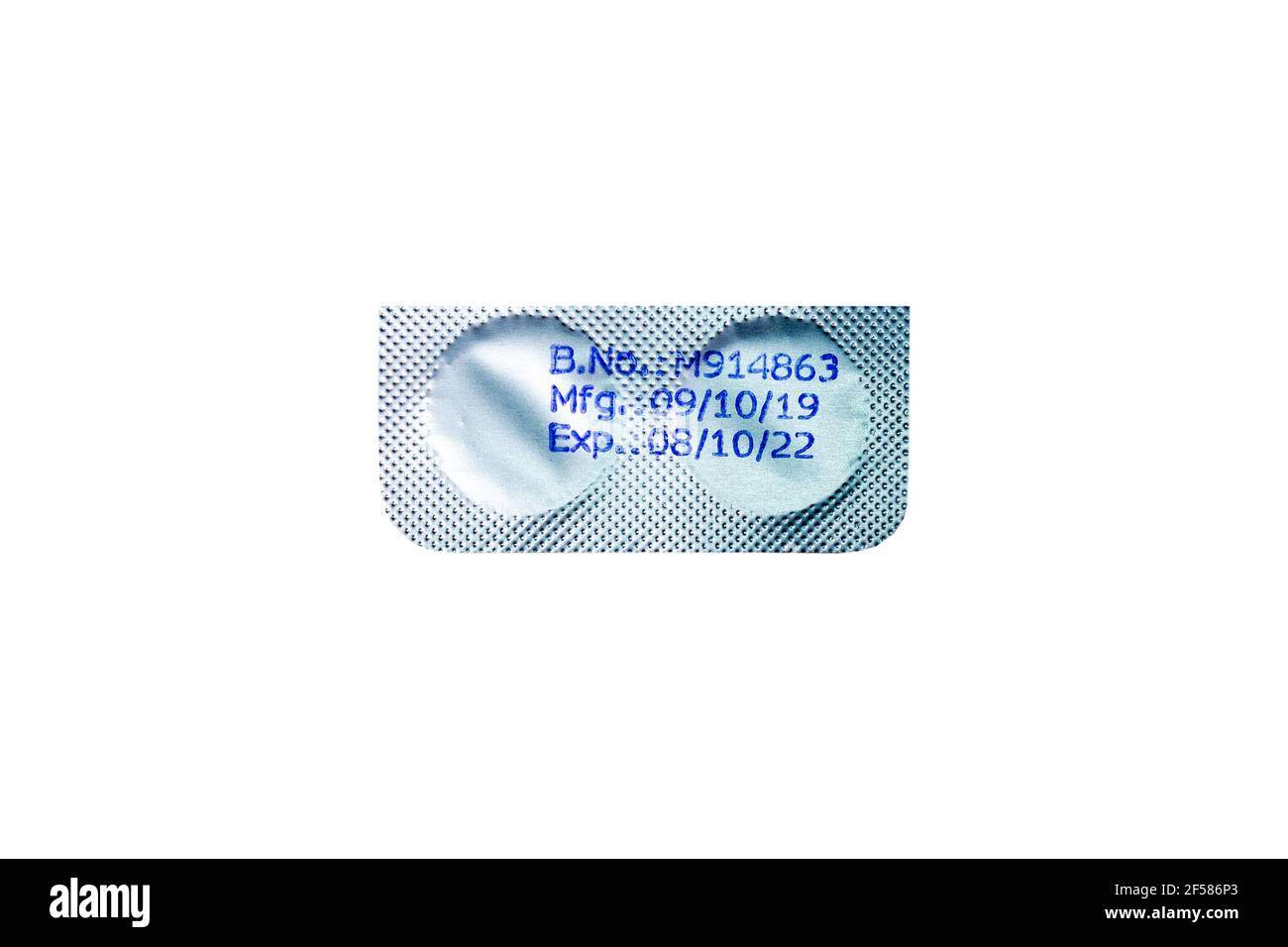 Information on the date of manufacture, the expiration date of the medicine on the packaging