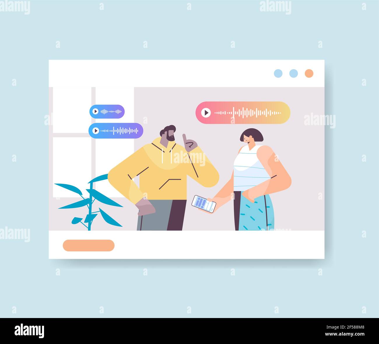 Voice messages recognition concept Stock Vector Images - Alamy