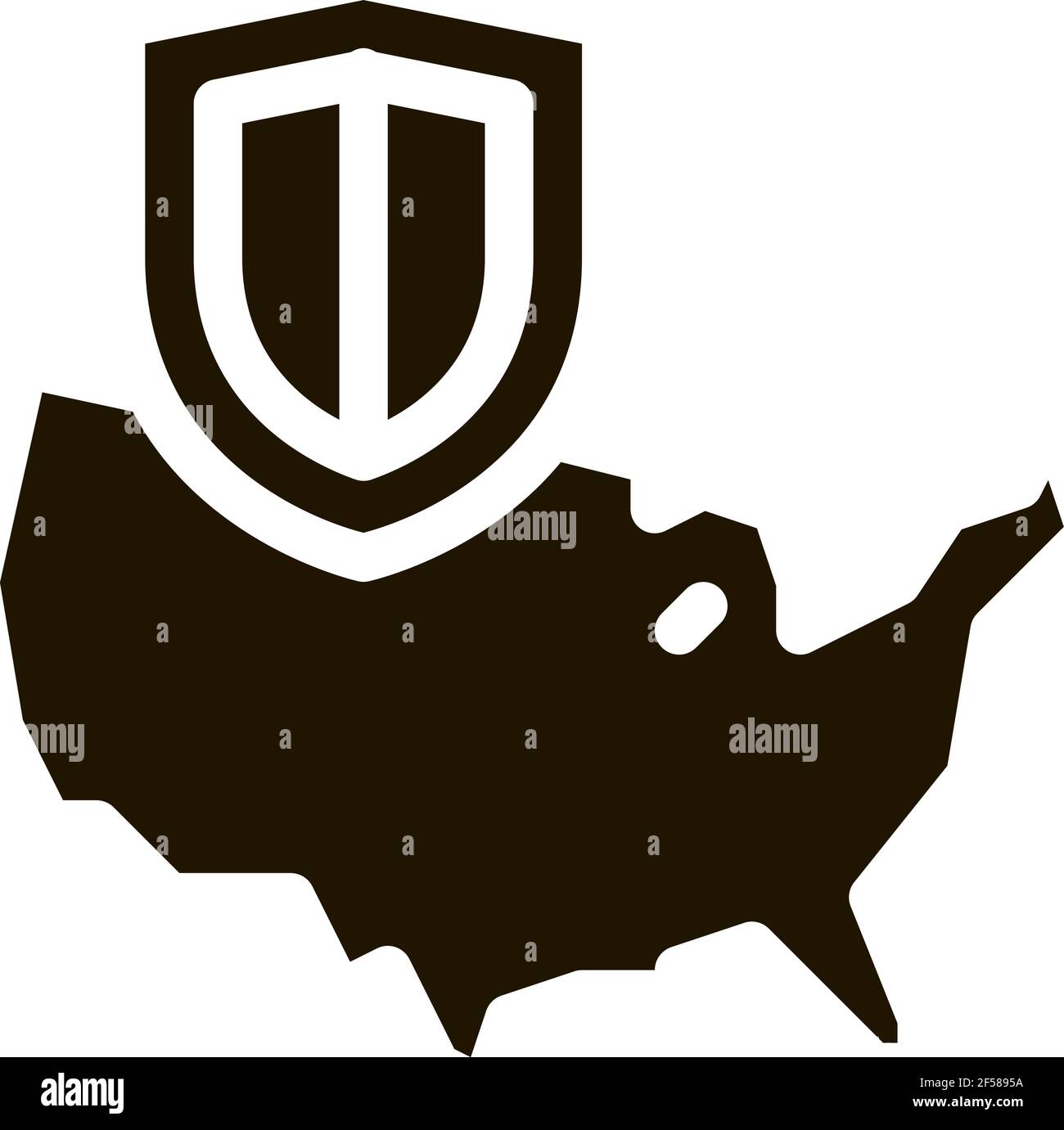 usa on map icon Vector Glyph Illustration Stock Vector Image & Art - Alamy
