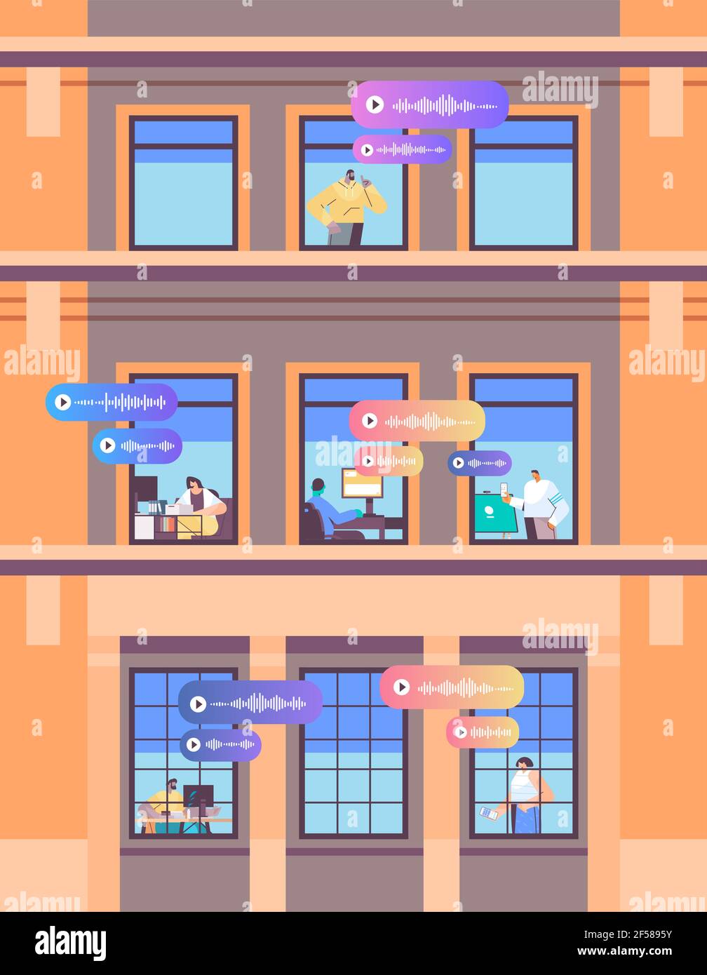 people communicate by voice messages audio chat application social