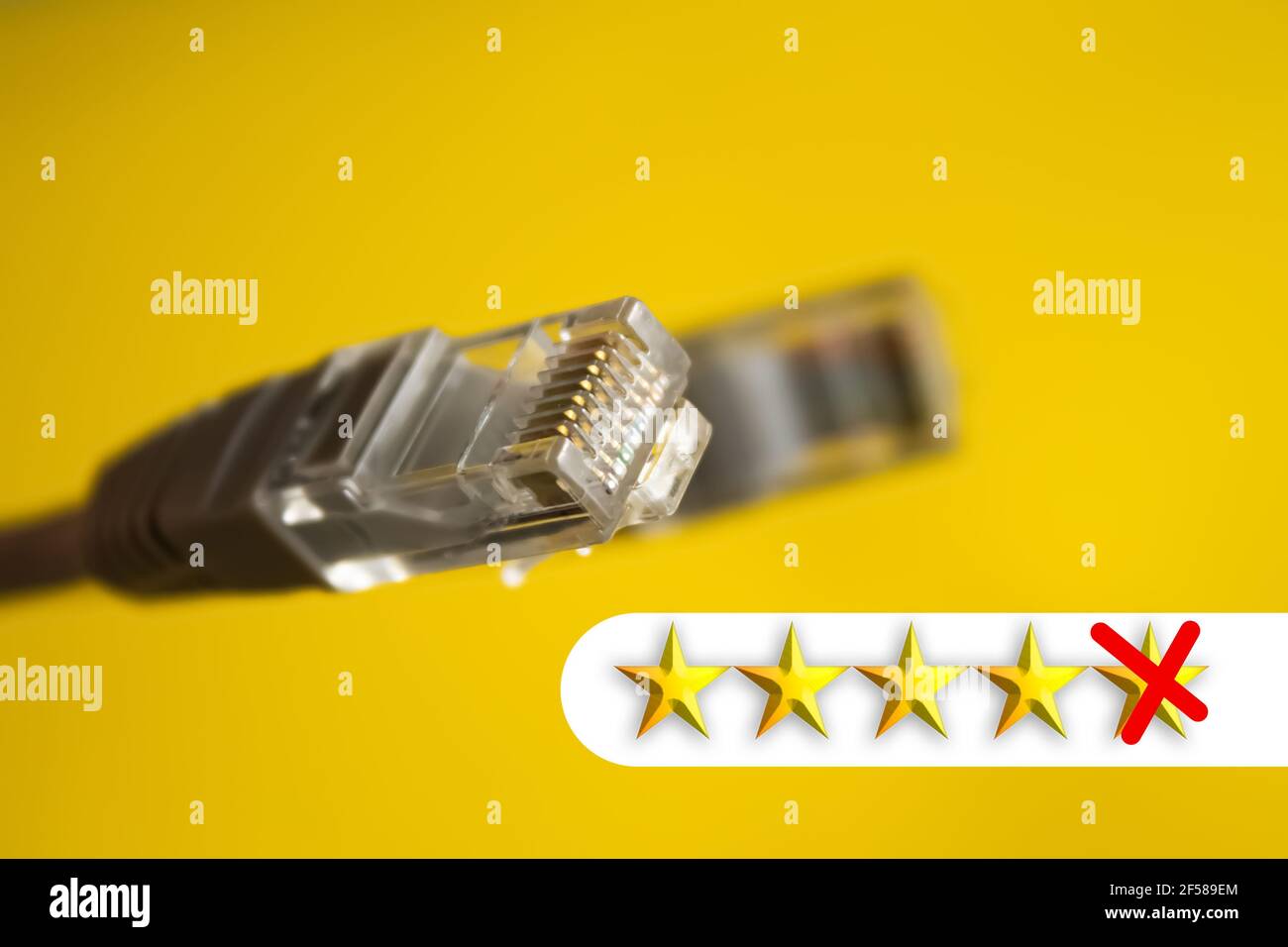 cable with marks on the quality of the connection.