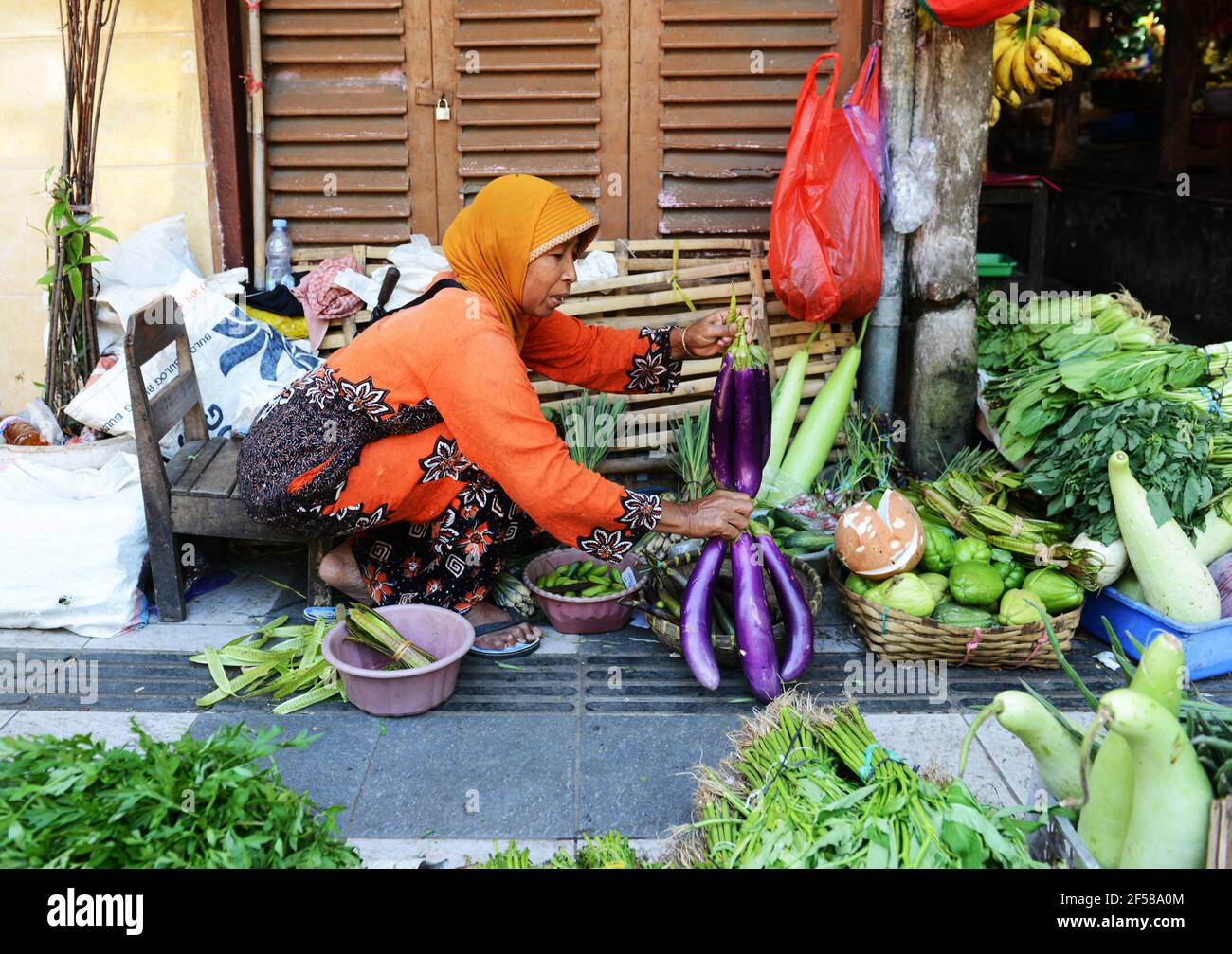 The vibrant and colorful market in Banyuwangi, East Java, Indonesia. Stock Photo
