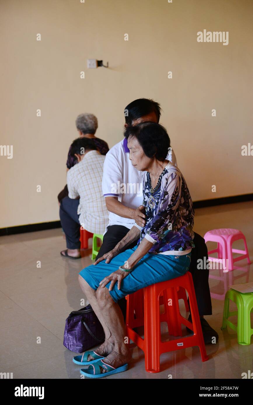 Traditional Chinese healing inside the Hoo Tong Bio Chinese Buddhist