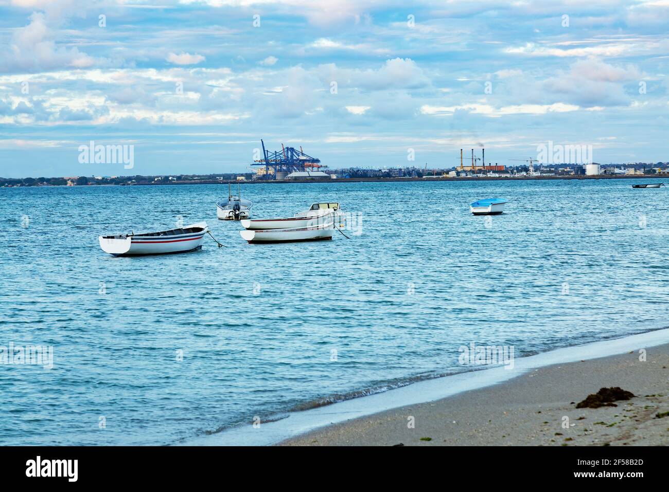 fishing boat on the beach Stock Photo Alamy