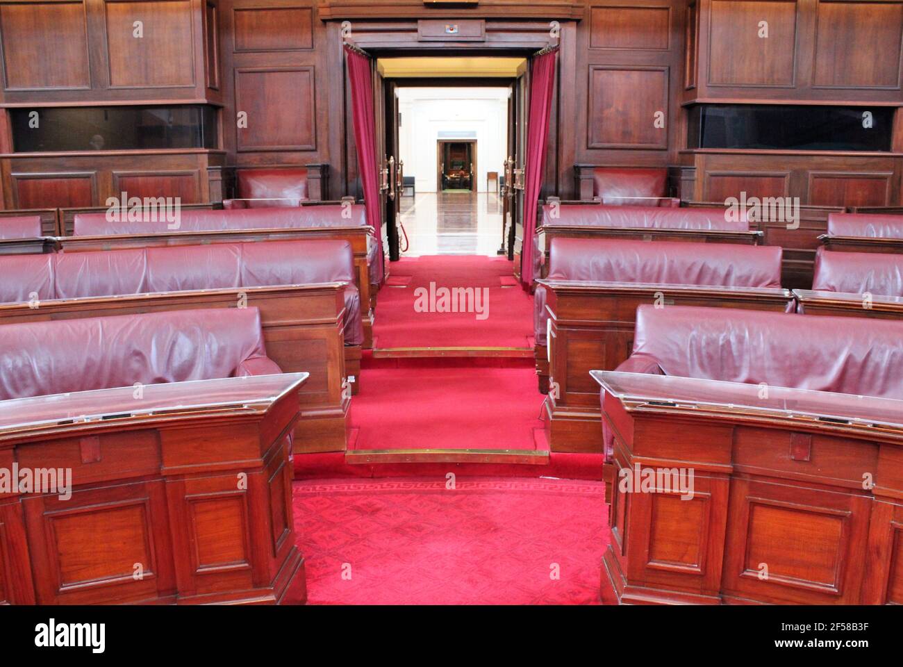 Inside the Old Parliament House in Canberra, now the Museum of Australian Democracy, Senate