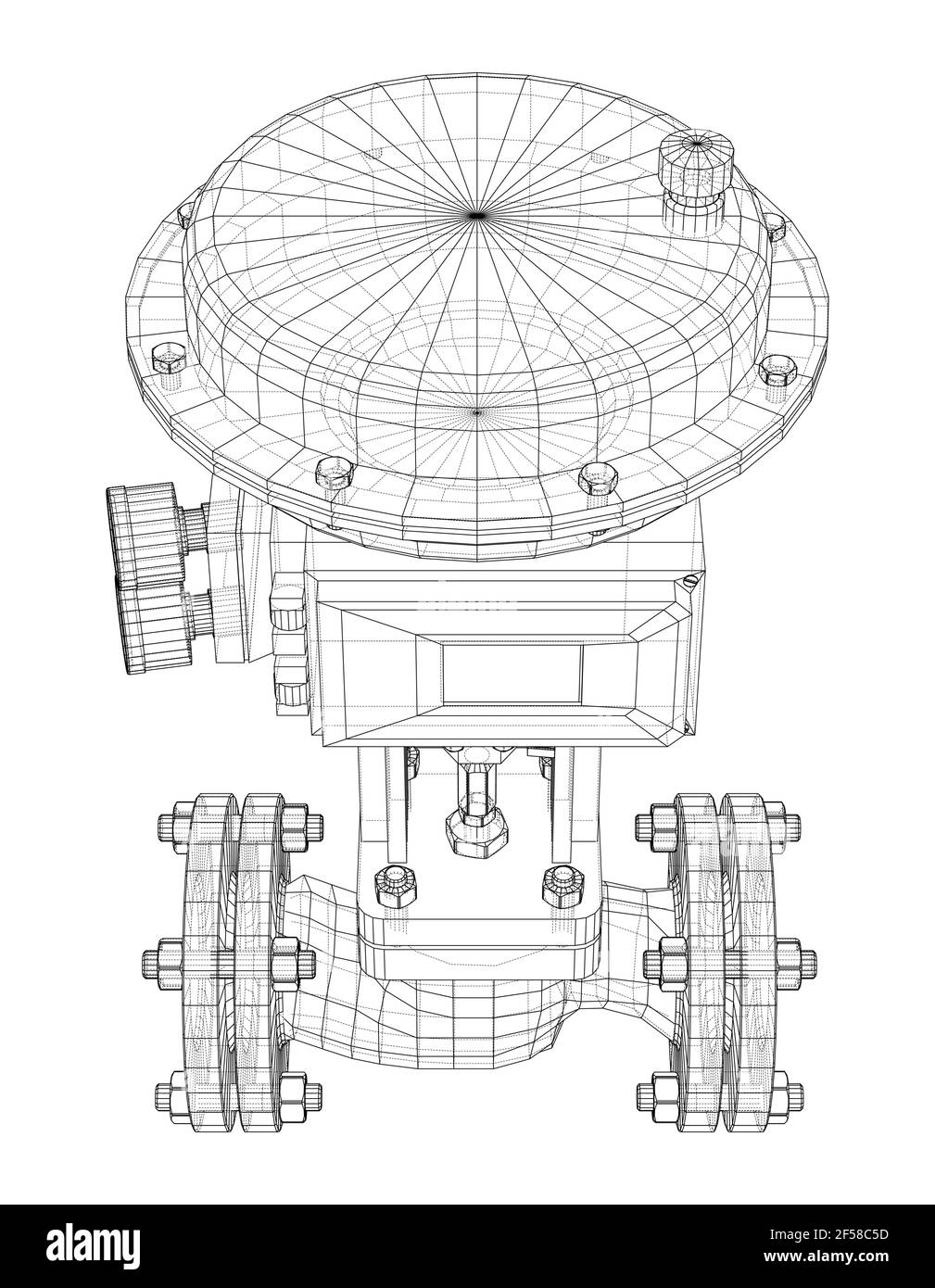 Valve with automatic electro-actuated. Vector Stock Vector Image & Art ...
