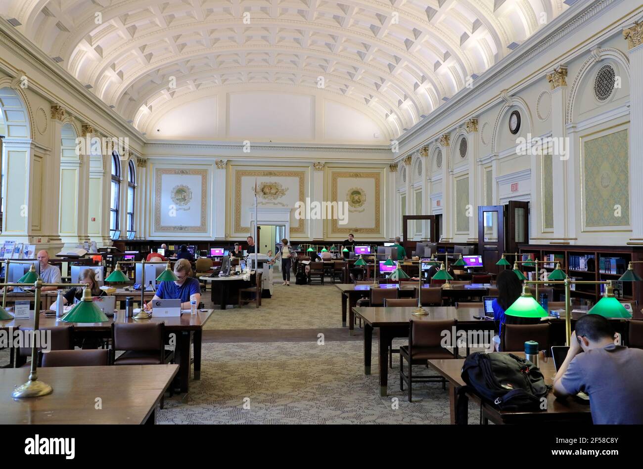 Interior view of the main branch of the Carnegie Library of Pittsburgh