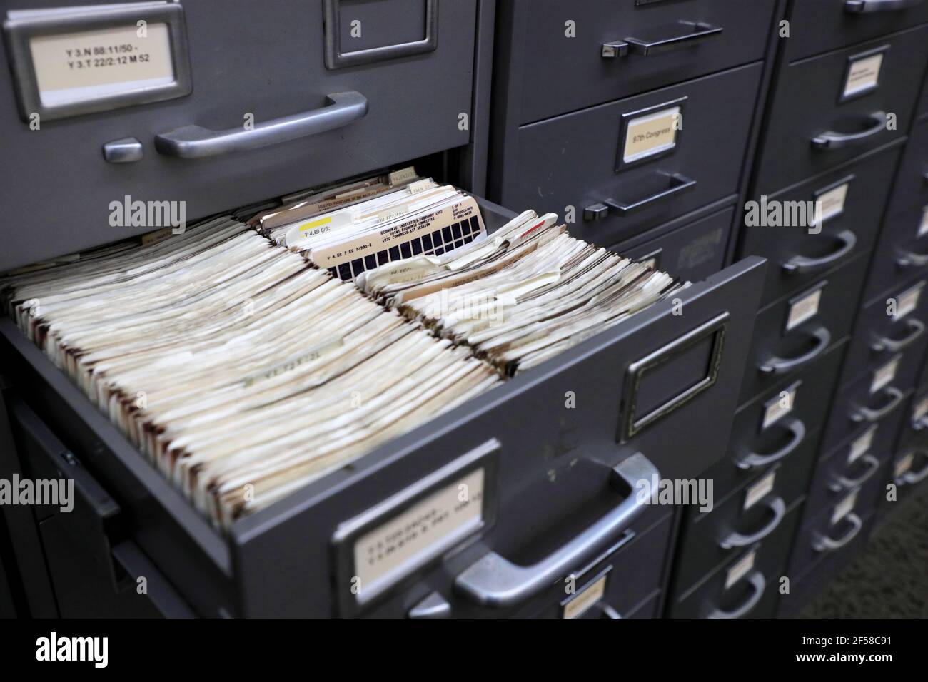 Index cards of books in the main branch of the Carnegie Library of
