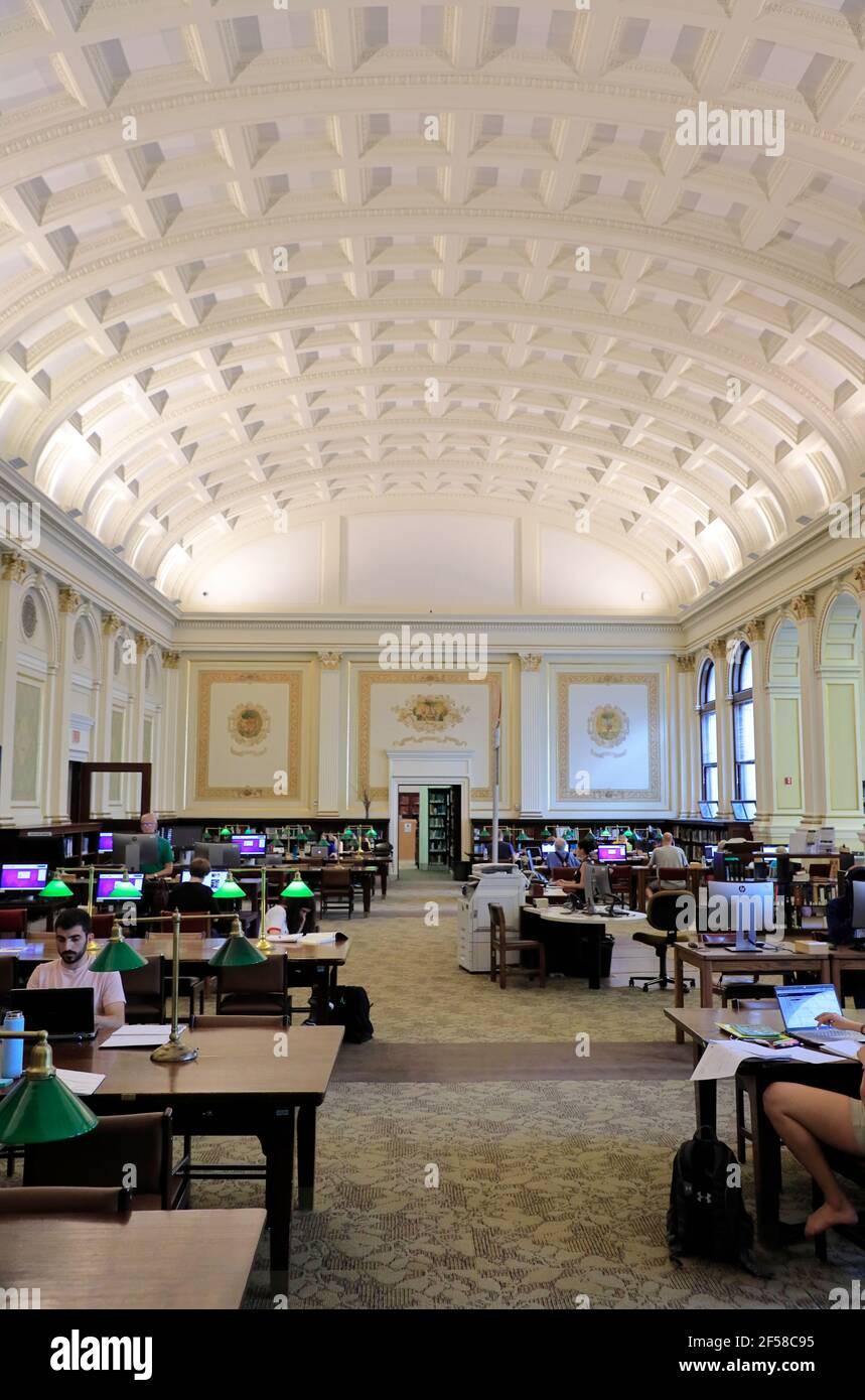 Interior view of the main branch of the Carnegie Library of Pittsburgh