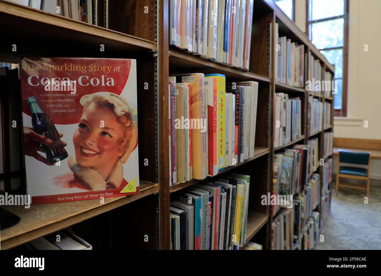 Books on the shelves at the main branch of the Carnegie Library of