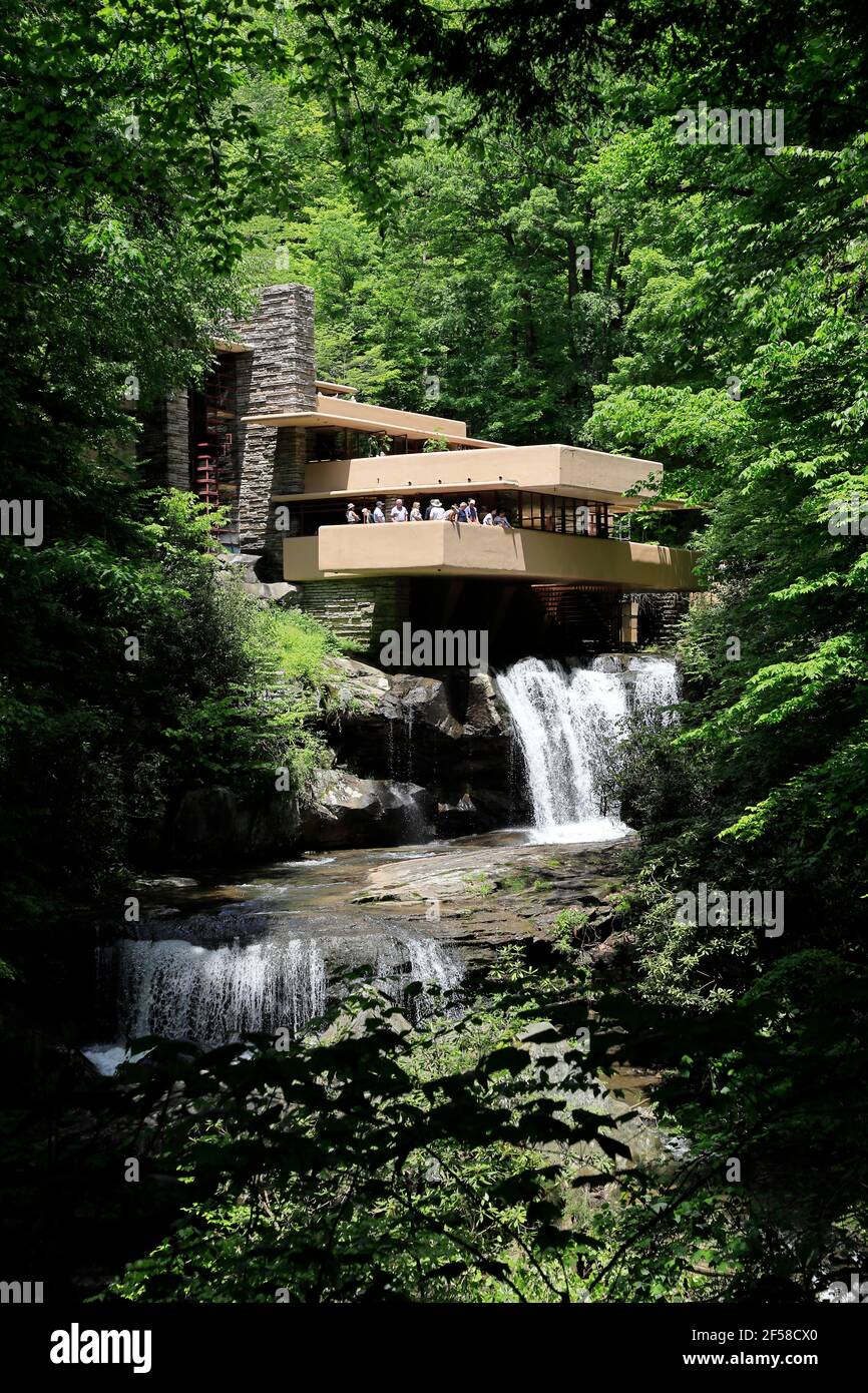 Historic Print, Falling Water", A Dwelling Designed By Frank Lloyd Wright In Bear Run Pa 16 X 20