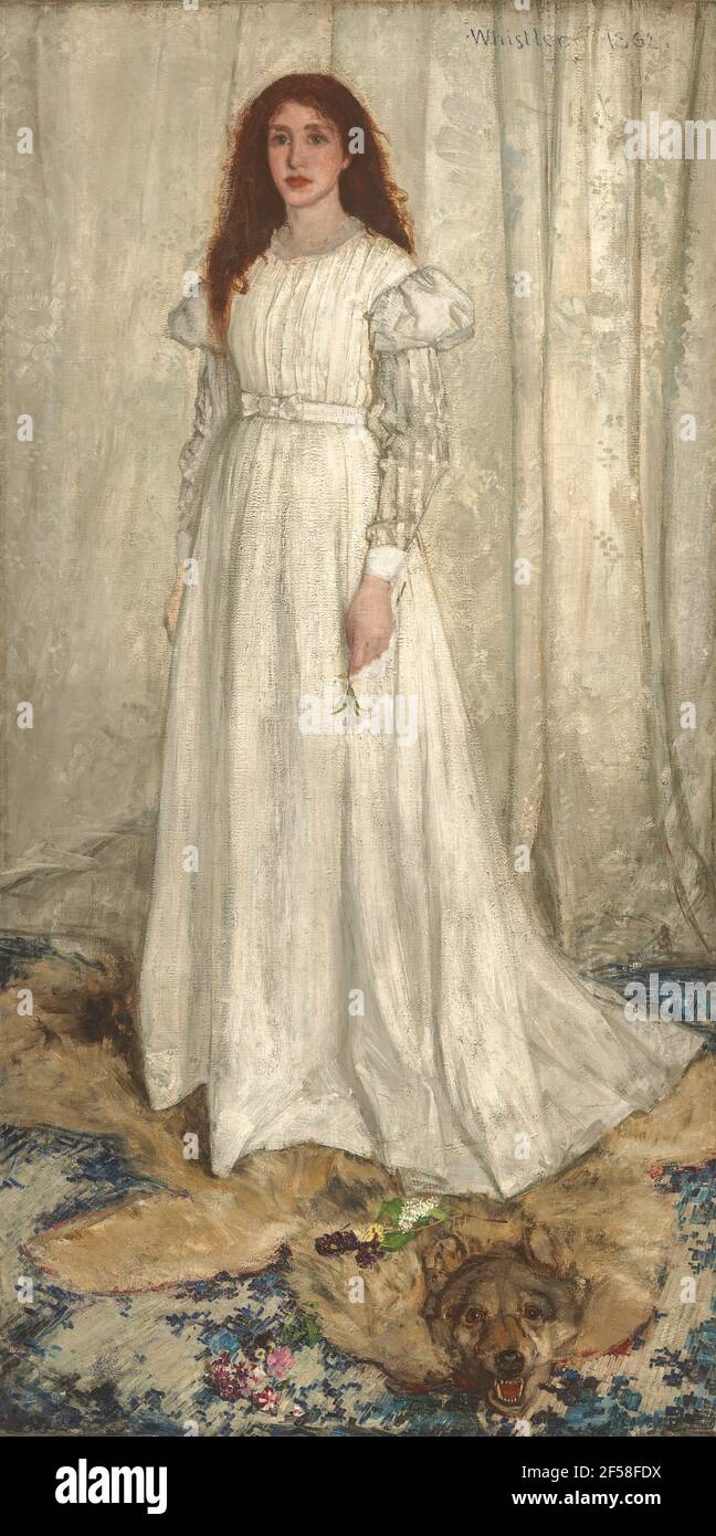 James McNeill Whistler - Symphony in White, No. 1: The White Girl, 1862 Stock Photo