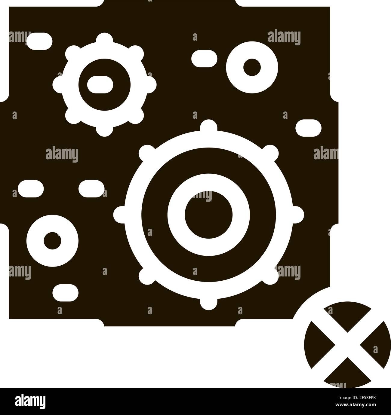 virus detection icon Vector Glyph Illustration Stock Vector Image & Art ...