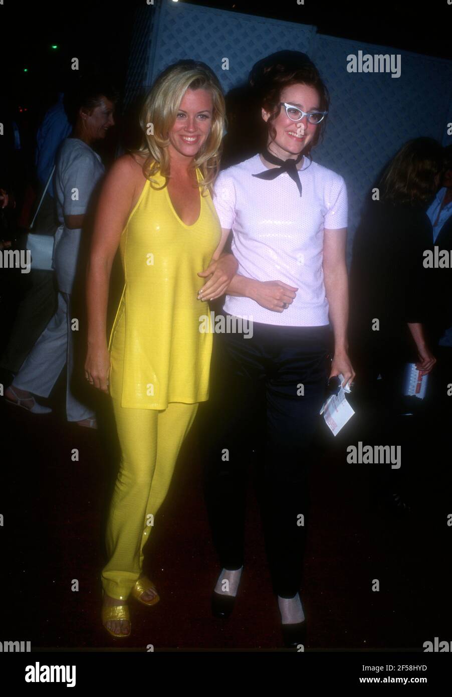 Westwood, California, USA 20th May 1996 Actress Jenny McCarthy and VJ Kennedy, aka Lisa Kennedy Montgomery attend Paramount Pictures' 'Mission Impossible' Premiere on May 20, 1996 at Mann Bruin Theatre in Westwood, California, USA. Photo by Barry King/Alamy Stock Photo Stock Photo