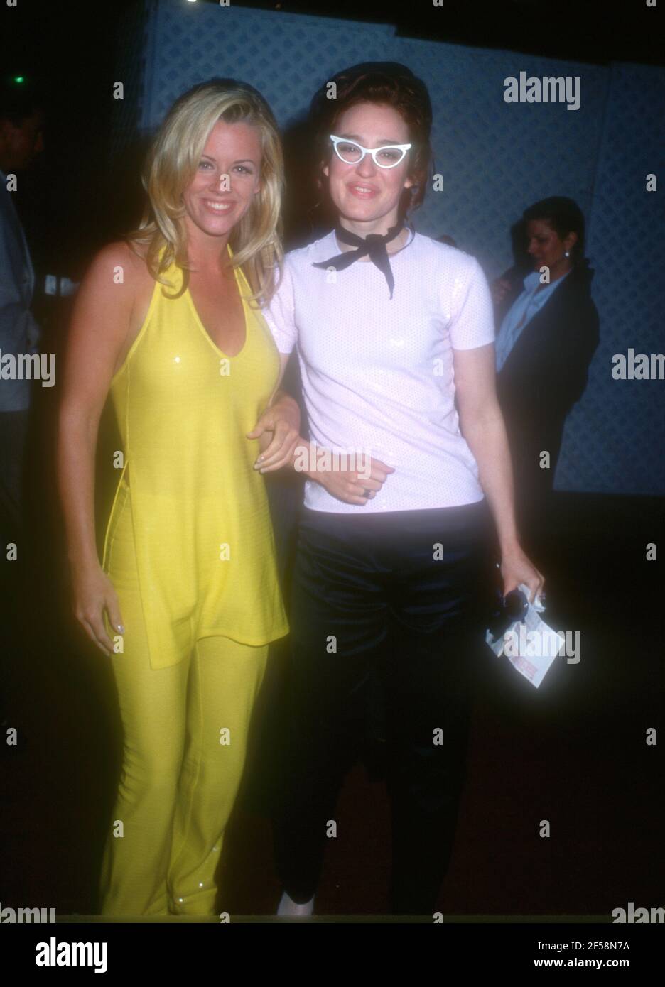 Westwood, California, USA 20th May 1996 Actress Jenny McCarthy and VJ Kennedy, aka Lisa Kennedy Montgomery attend Paramount Pictures' 'Mission Impossible' Premiere on May 20, 1996 at Mann Bruin Theatre in Westwood, California, USA. Photo by Barry King/Alamy Stock Photo Stock Photo