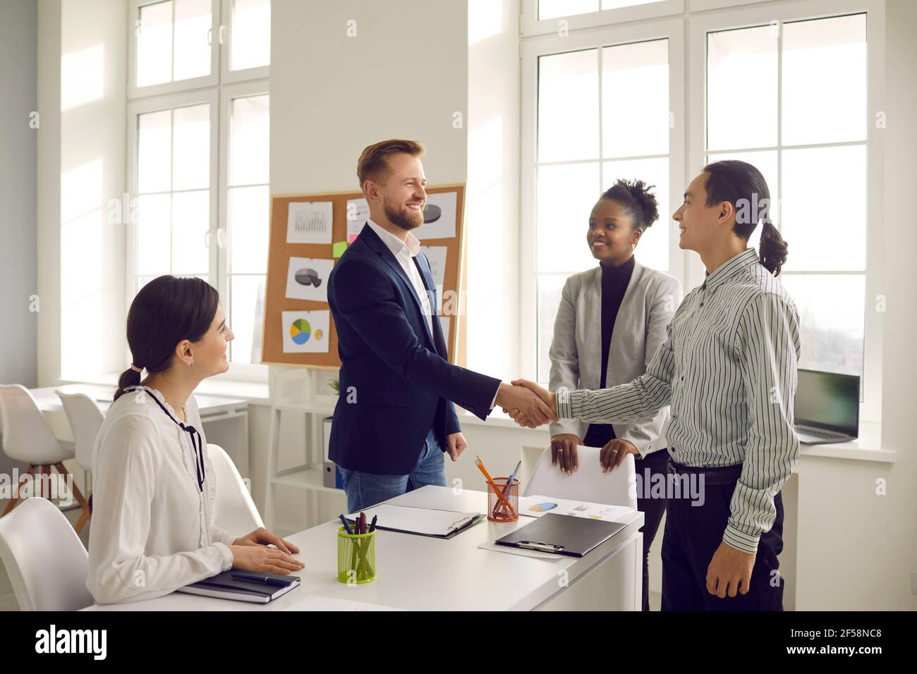 Agreement, successful negotiations, business concept Stock Photo