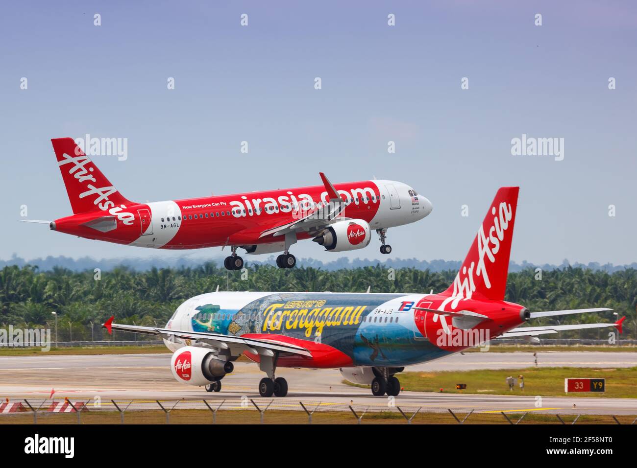 Kuala Lumpur Malaysia 21. January 2018 Air Asia Airbus A320neo