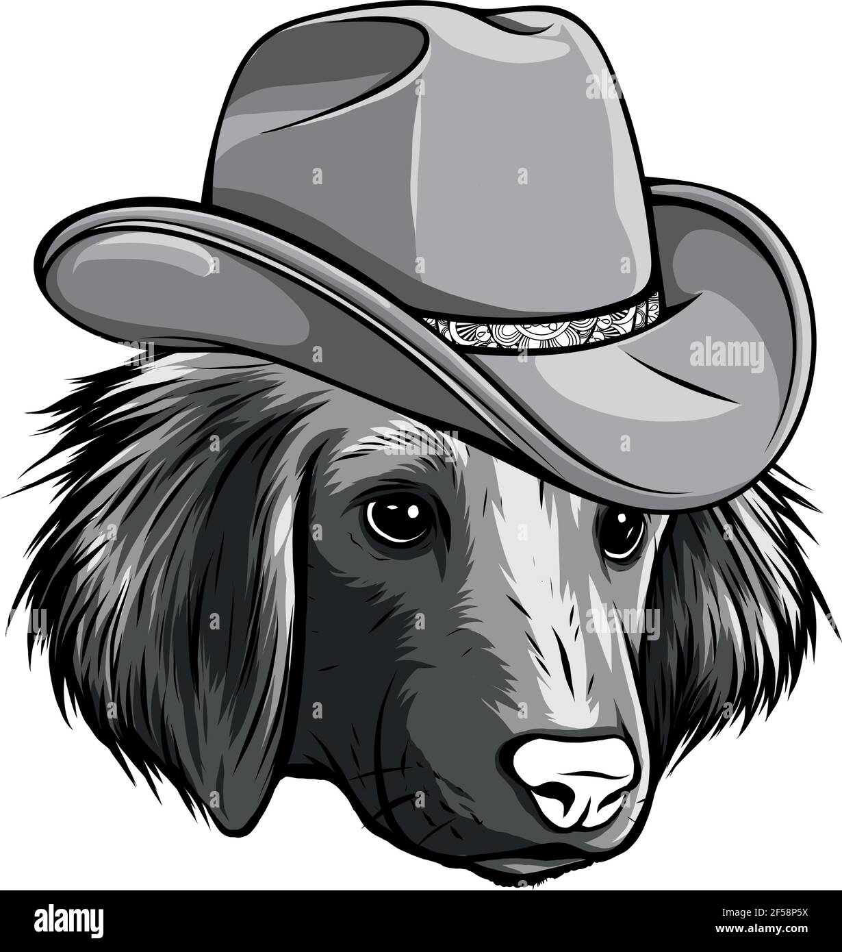 design of gangster dog with fedora hat vector illustration Stock Vector