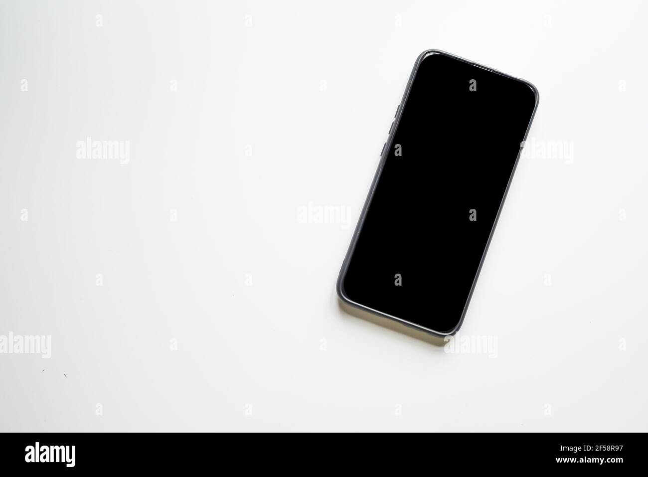User interface, two rotated mobile phone mockups for user experience ...