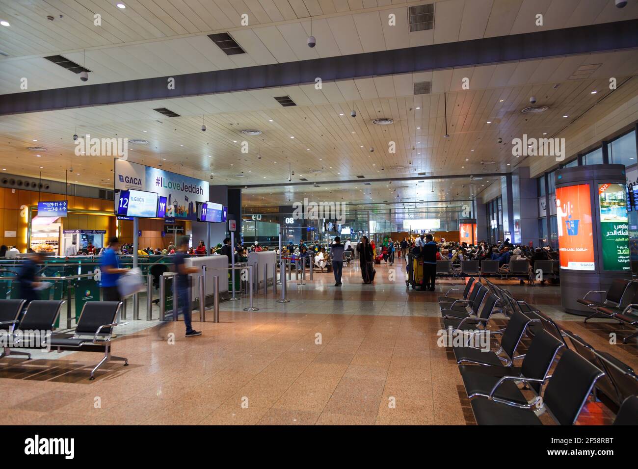 Jeddah, Saudi Arabia – February 16, 2018: International Terminal at Jeddah Airport (JED) in Saudi Arabia. Stock Photo