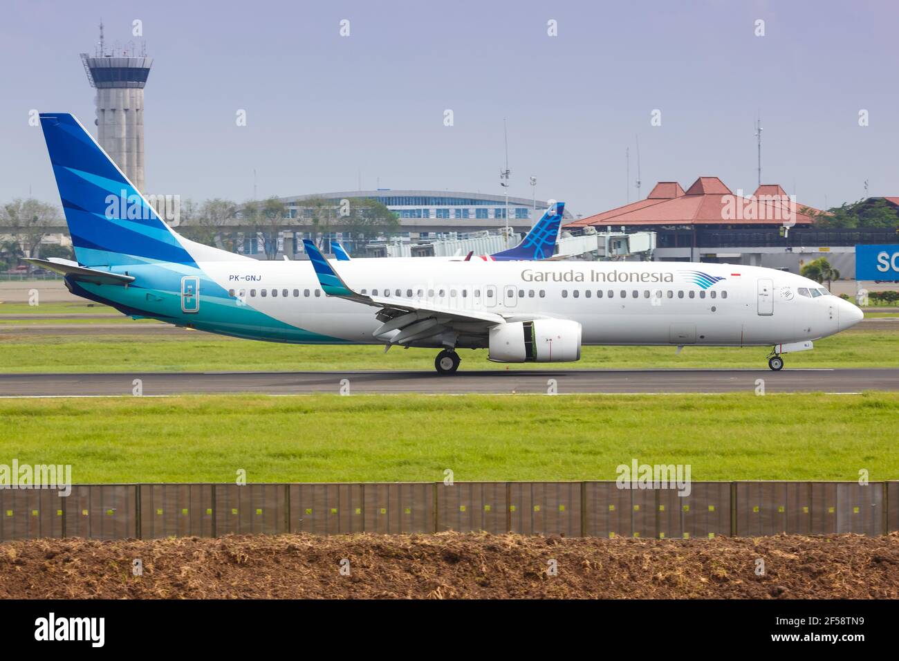 Jakarta, Indonesia – 27. January 2018: Garuda Indonesia Boeing 737-800 at Jakarta airport (CGK) in Indonesia. Boeing is an aircraft manufacturer based Stock Photo