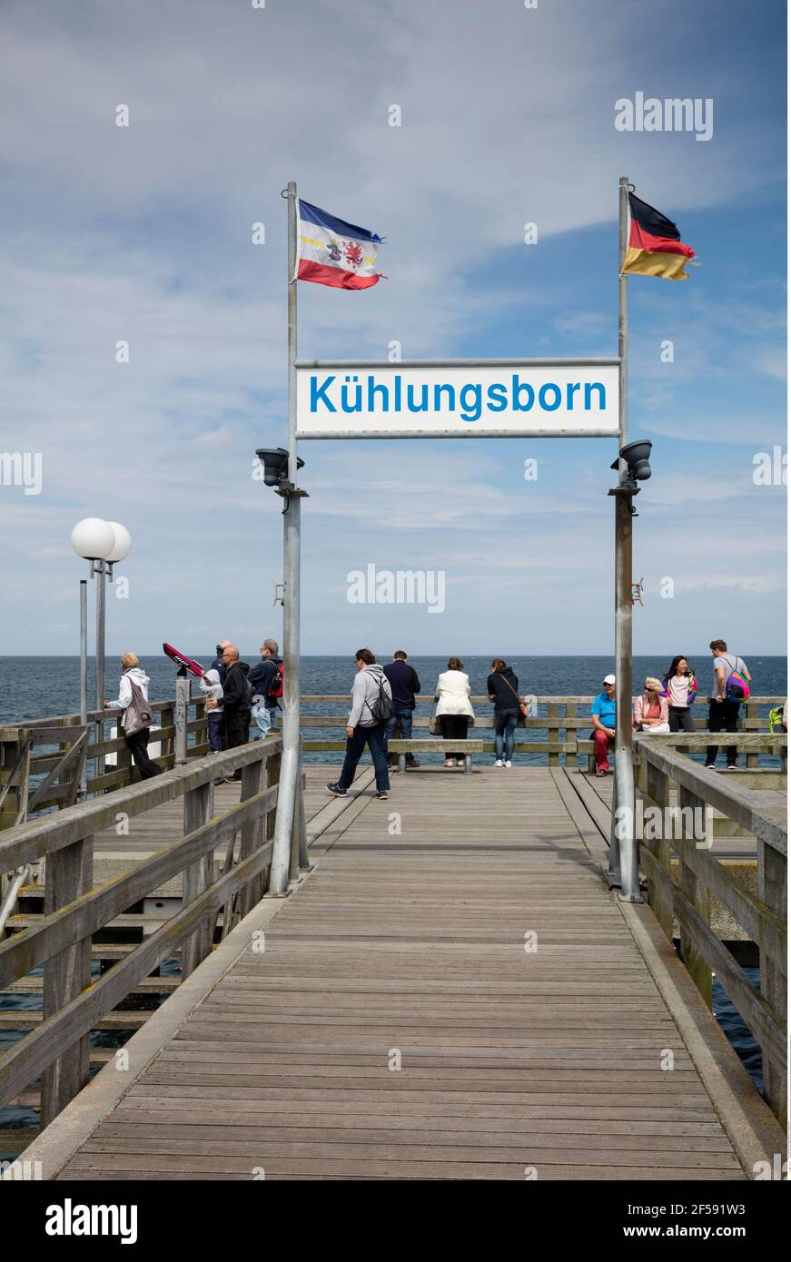 geography / travel, Germany, Mecklenburg-West Pomerania, Kuehlungsborn, pier, Additional-Rights-Clearance-Info-Not-Available Stock Photo