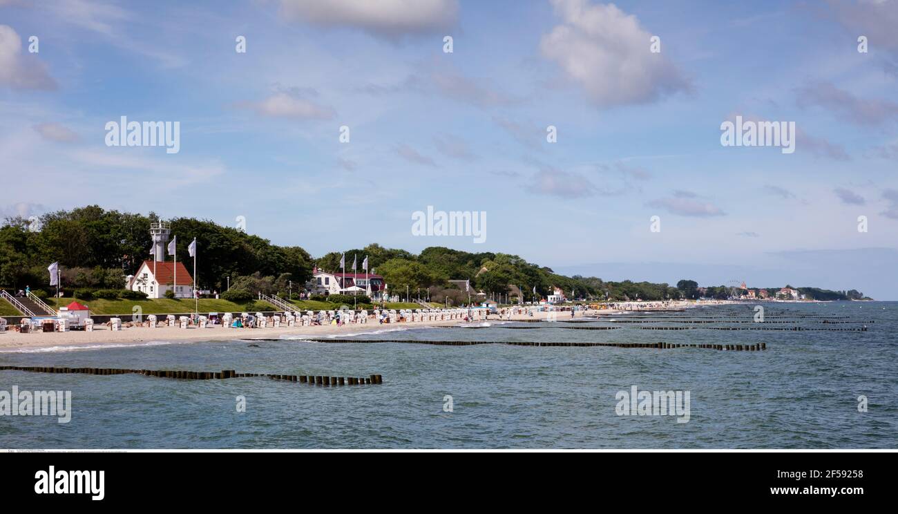 geography / travel, Germany, Mecklenburg-West Pomerania, Baltic Sea spa resort Kuehlungsborn, beach, Additional-Rights-Clearance-Info-Not-Available Stock Photo