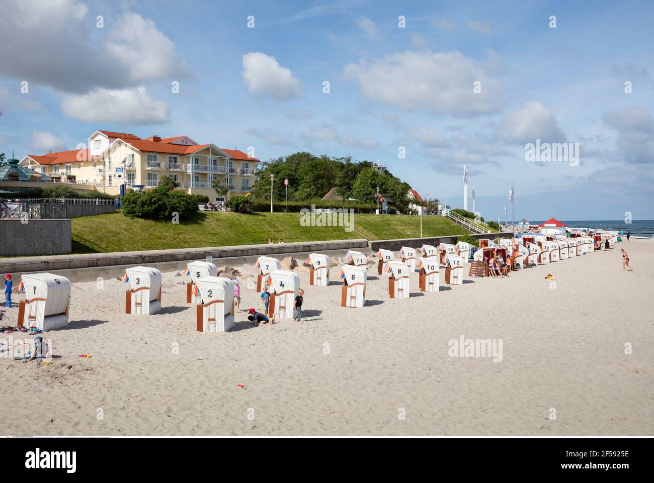 geography / travel, Germany, Mecklenburg-West Pomerania, Baltic Sea spa resort Kuehlungsborn, beach, r, Additional-Rights-Clearance-Info-Not-Available Stock Photo