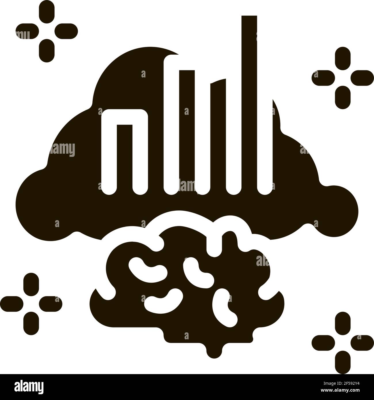 brainstorming chart icon Vector Glyph Illustration Stock Vector Image ...