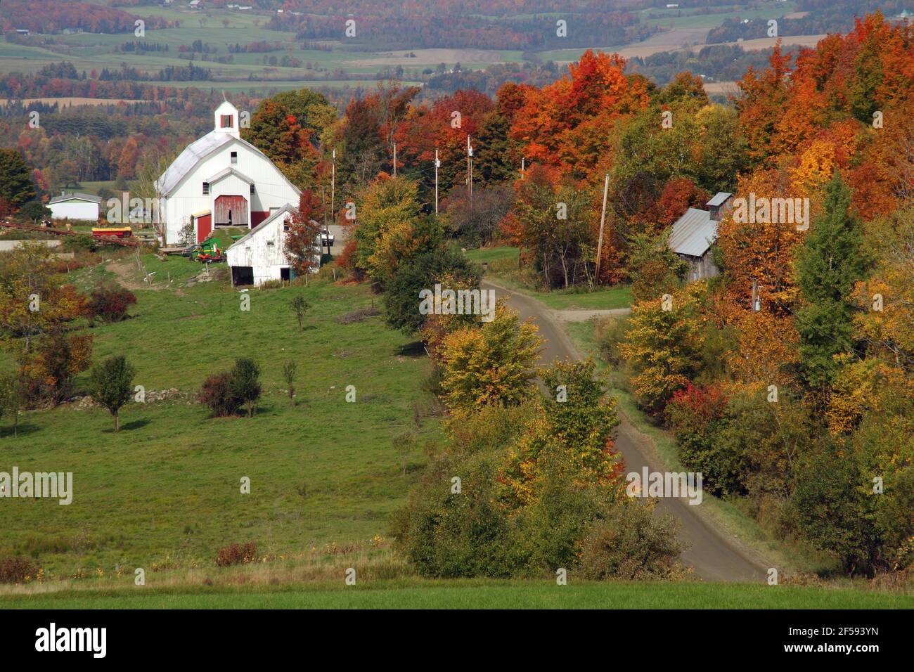 geography / travel, USA, Vermont, Barton, Farm at Burton Hill Roa,  Additional-Rights-Clearance-Info-Not-Available Stock Photo - Alamy