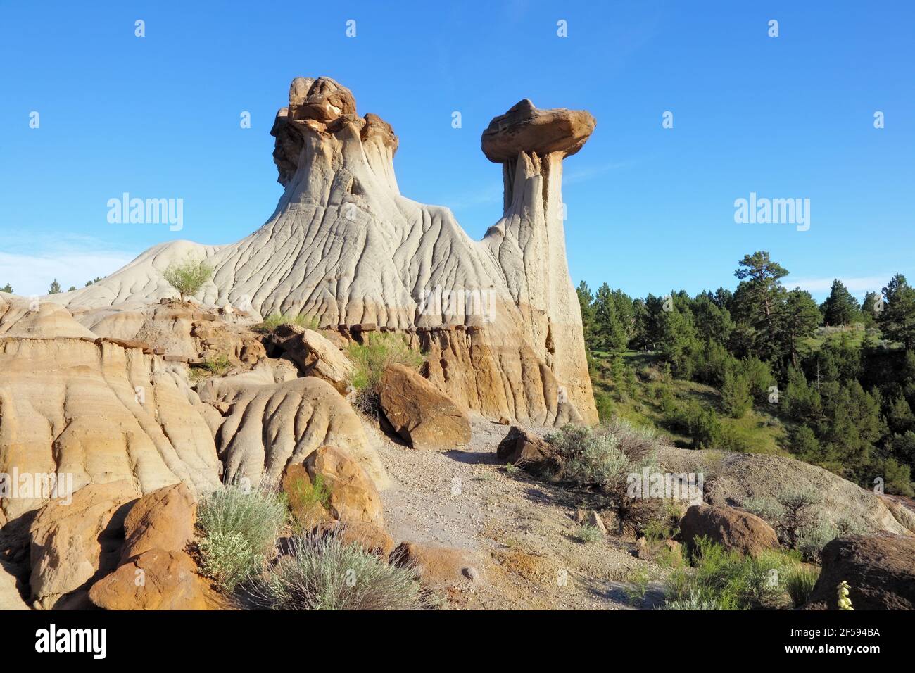 geography / travel, USA, Montana, Glendive, Cains Coulee Overlook, Makoshika State Park