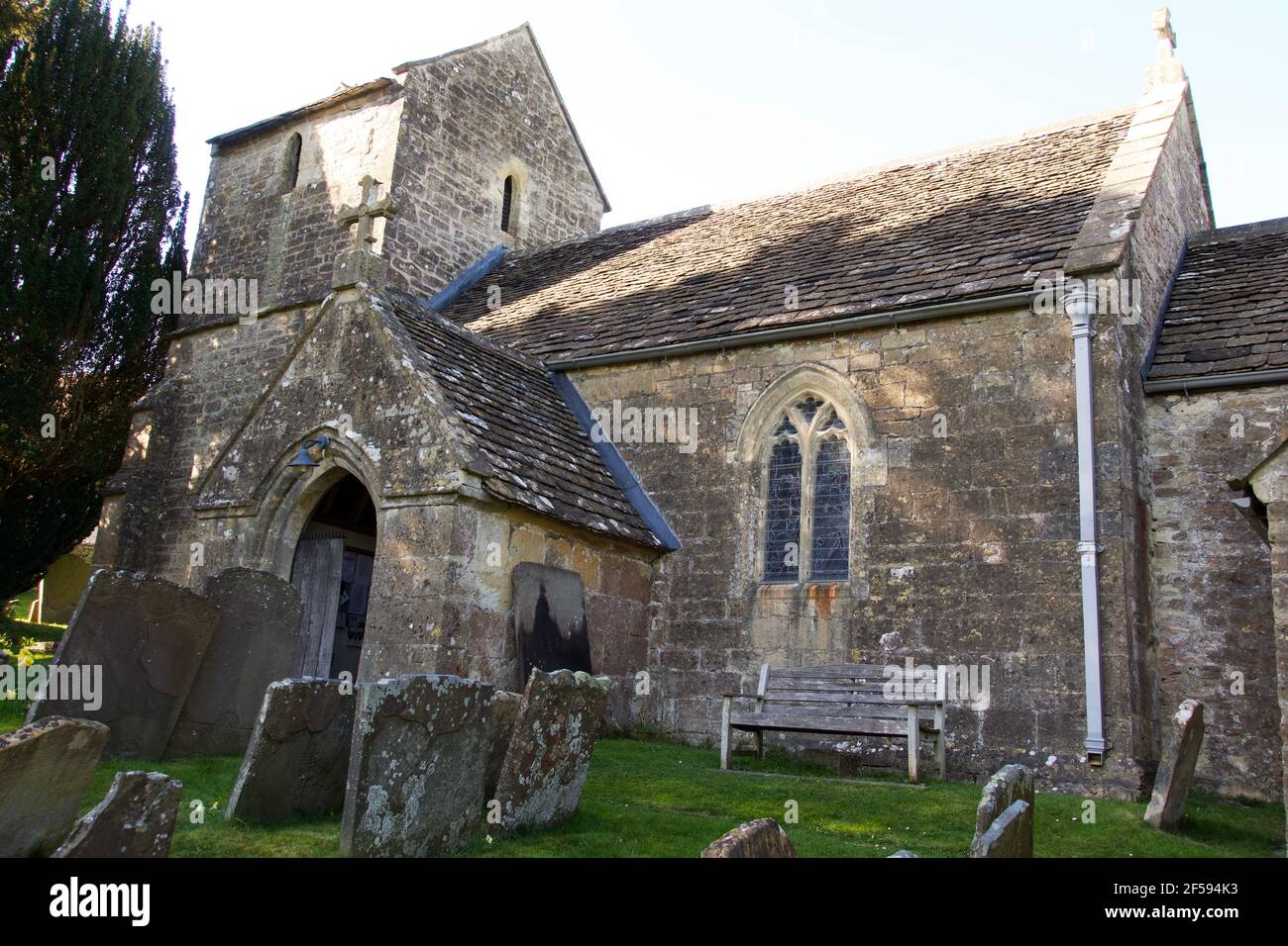 An old English church in the English Countryside on a sunny Springtime day Stock Photo