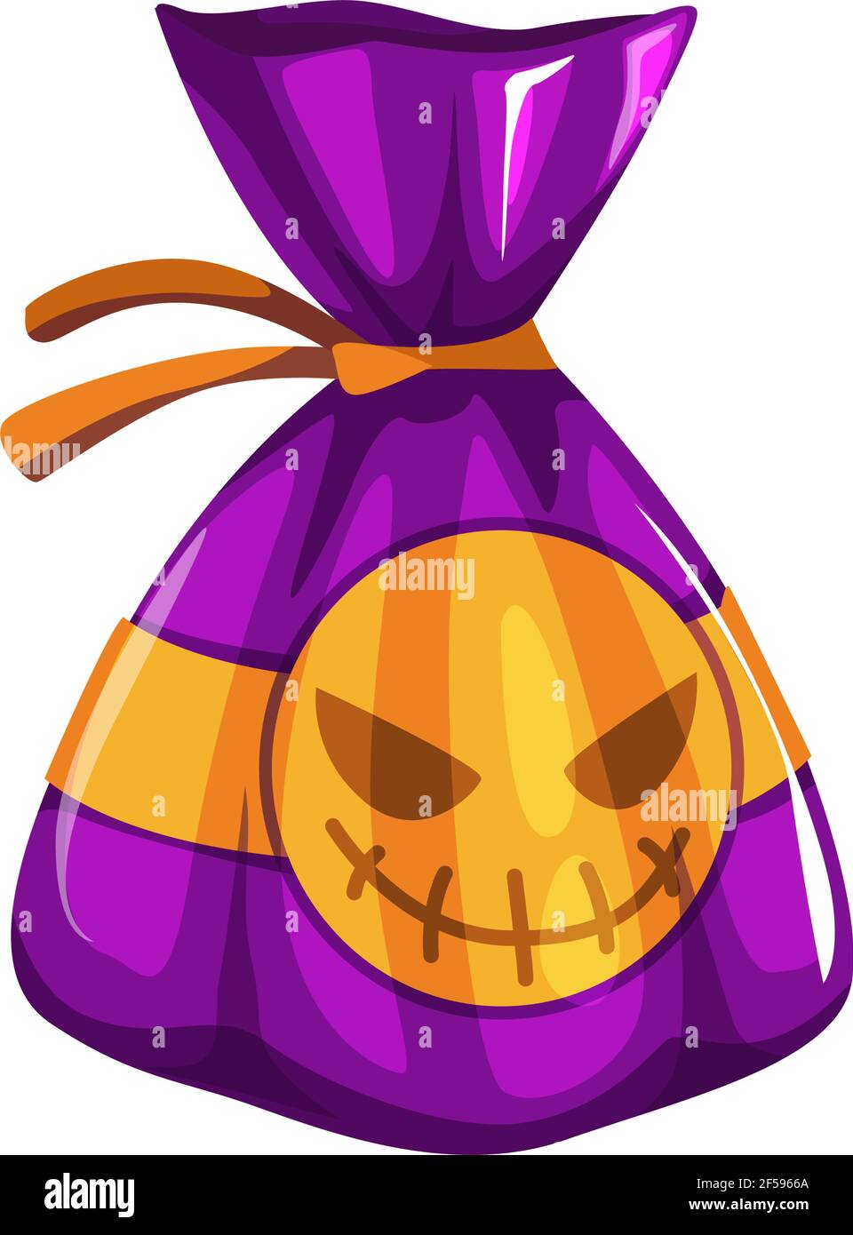 Wrapped choco sweet candy with scary ghost isolate Stock Vector
