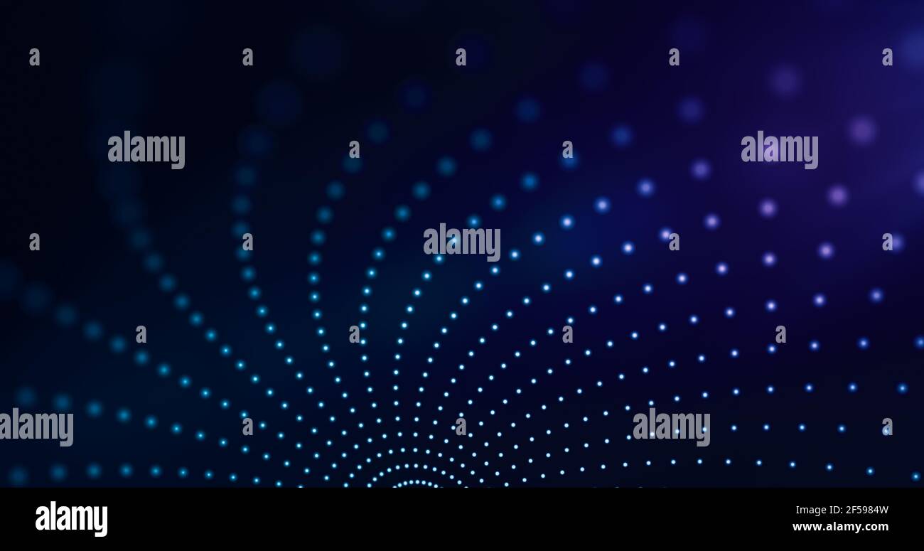Abstract big data background with interweaving of dots led lights ...