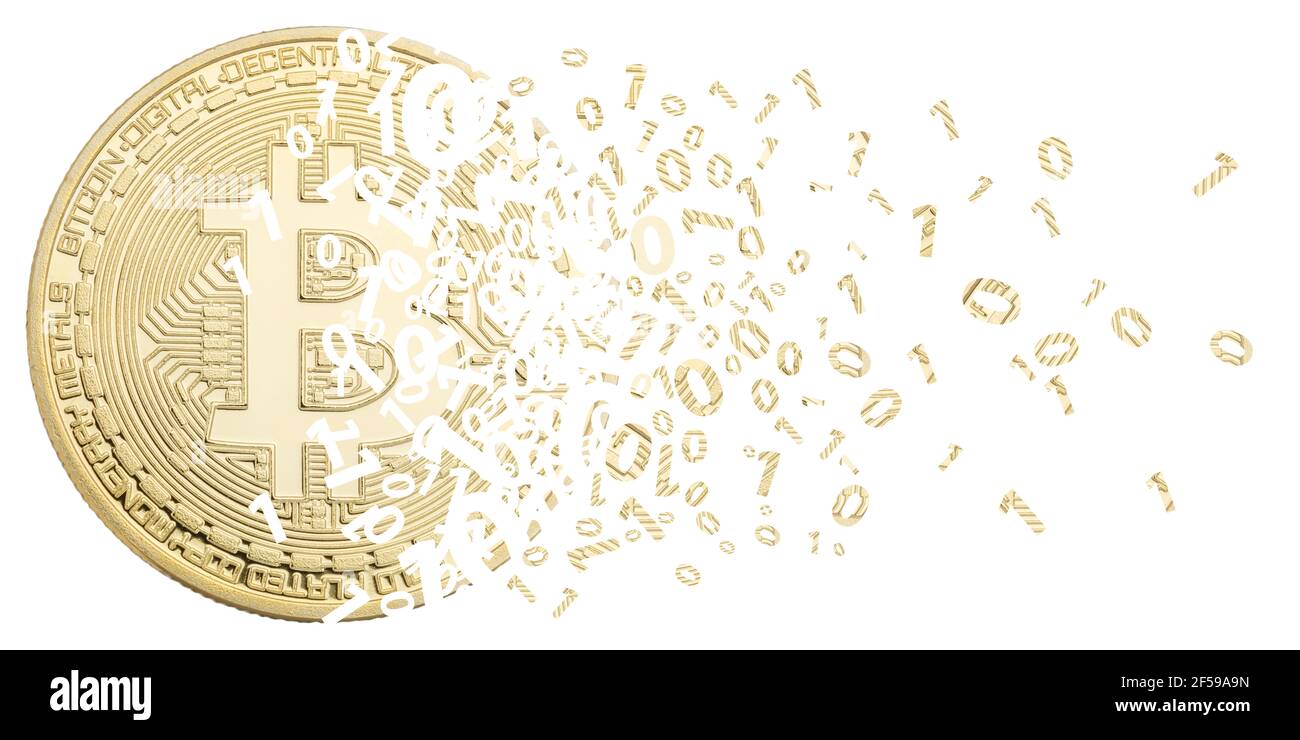 Bitcoin crypto currency paying online pay digital money cryptocurrency  business finances banner isolated on white bit coin Stock Photo - Alamy