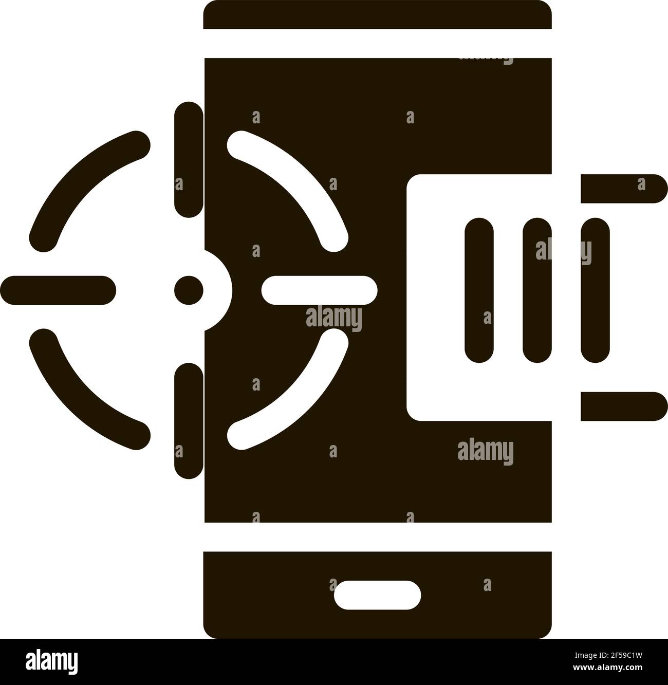 location search icon Vector Glyph Illustration Stock Vector