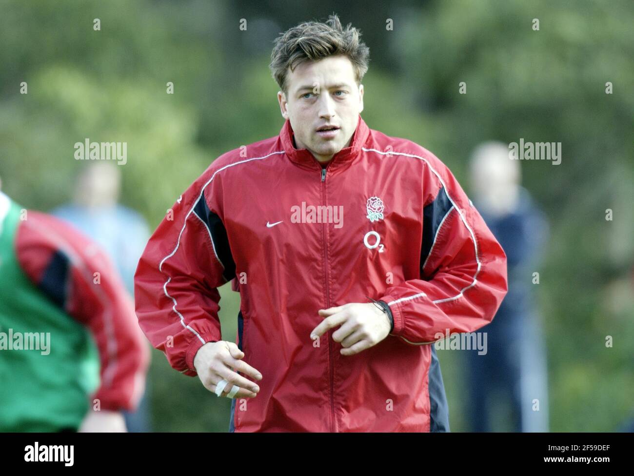 ENGLAND RUGBY TRAINING AT PENNYHILL PARK HOTEL BAGSHOT DAN LUGAR 6/3/2003 PICTURE DAVID ASHDOWNRUGBY Stock Photo