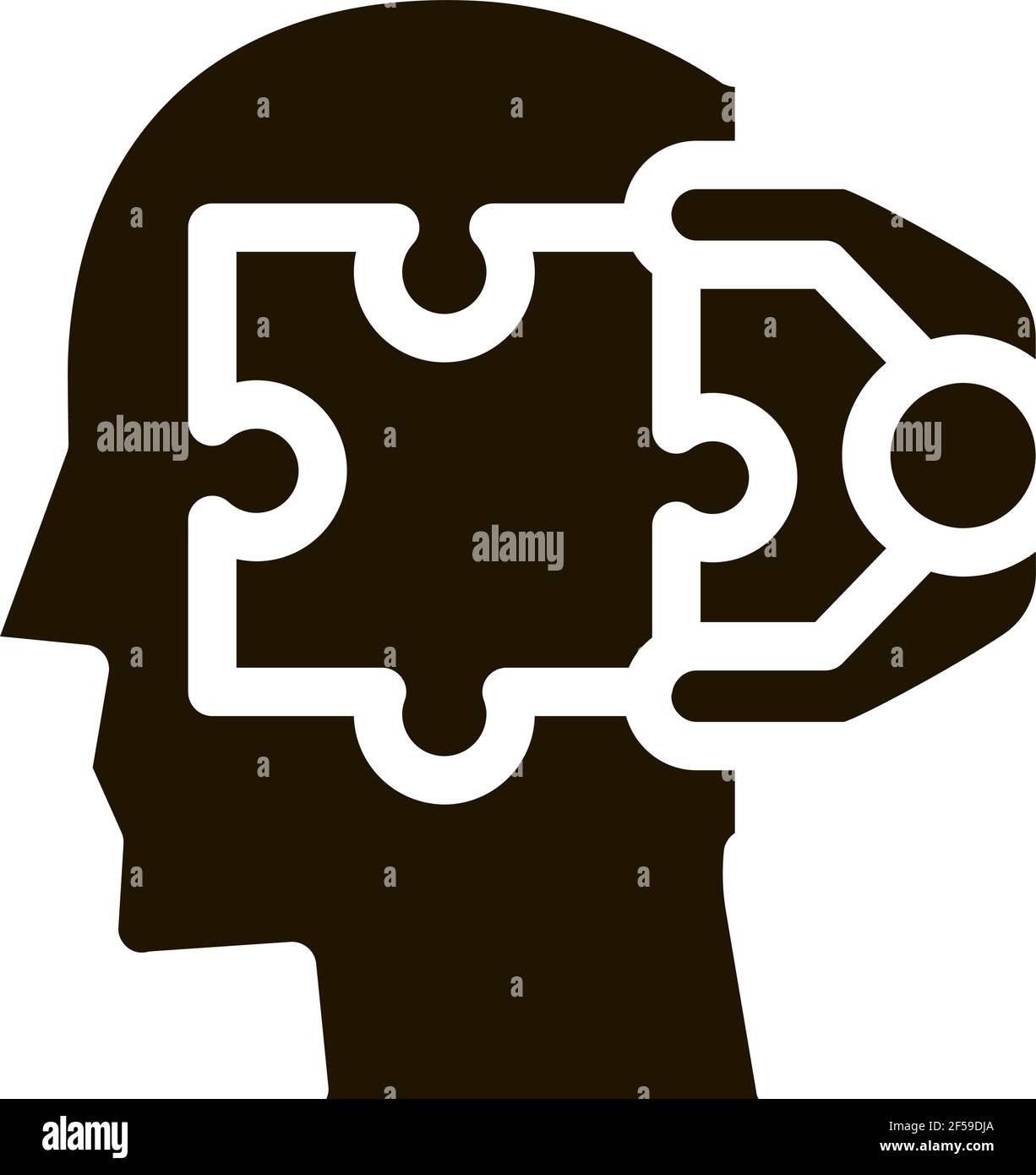 human search engine optimization icon Vector Glyph Illustration Stock ...