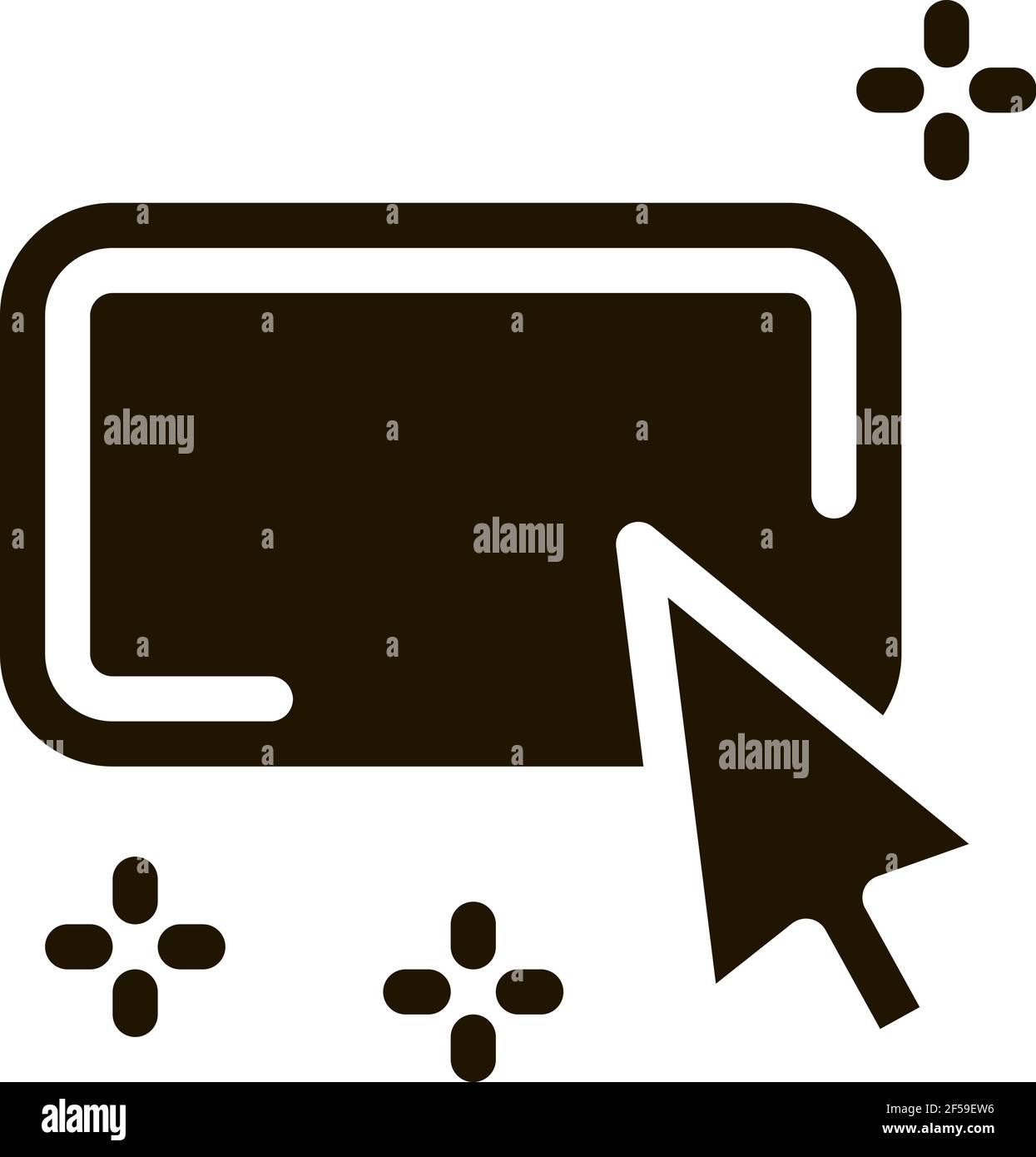 click on optimization button icon Vector Glyph Illustration Stock Vector