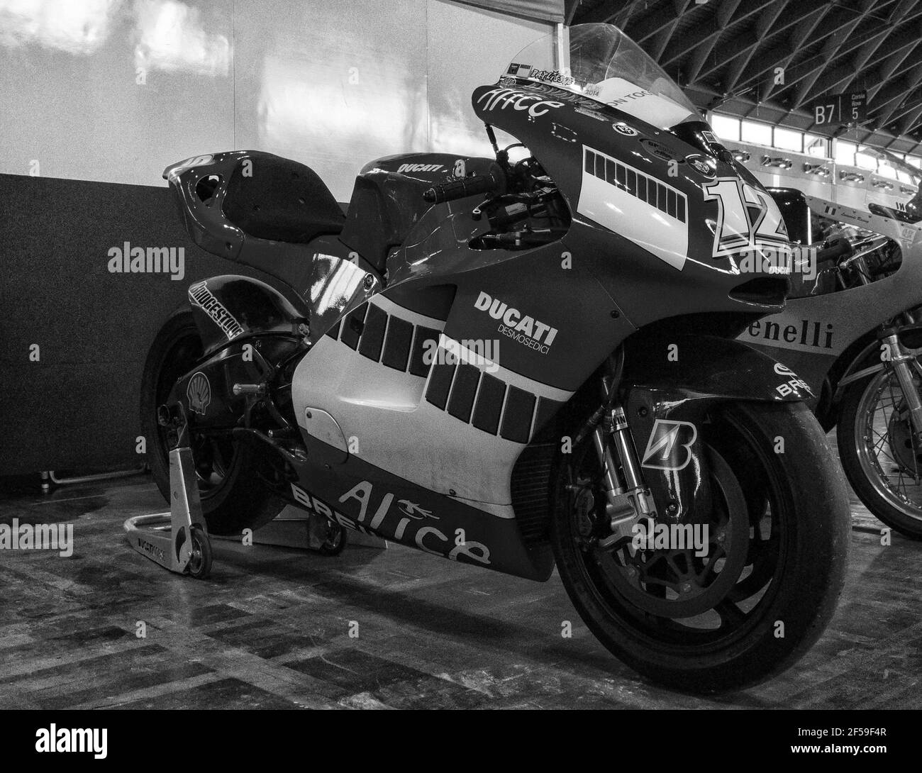 Bangkok Thailand - December 11 2017: Ducati Desmosedici GP Superbike presented in Motor Expo 2017 Stock Photo