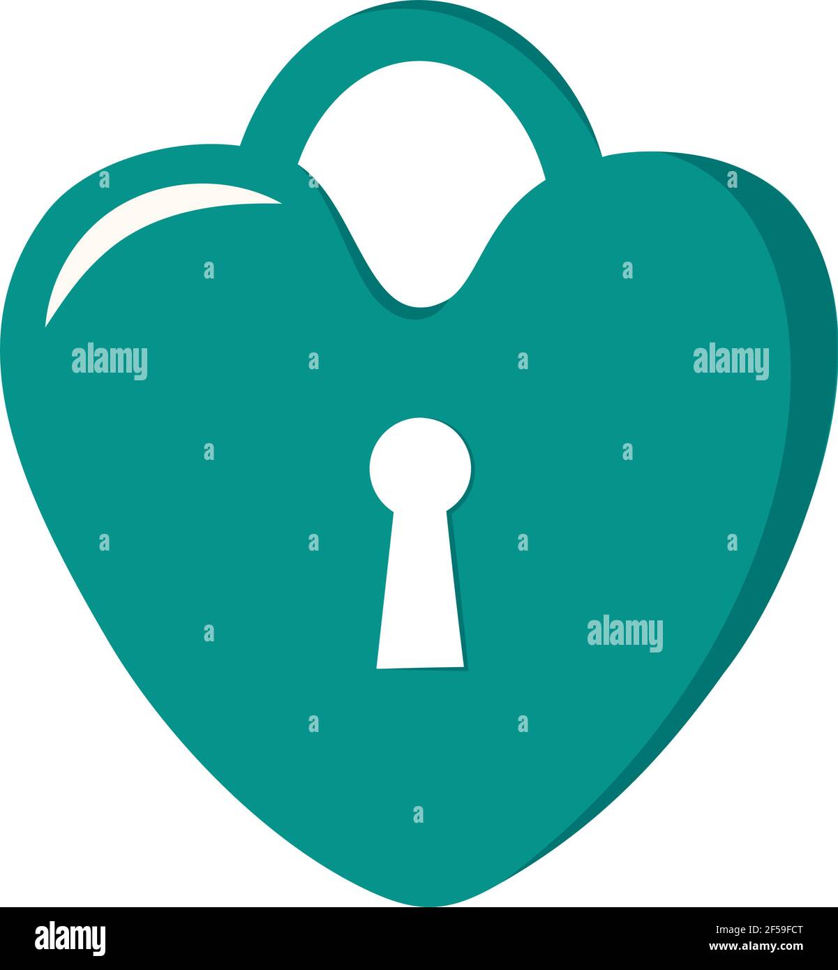 Heart shaped blue lock Stock Vector Image & Art - Alamy