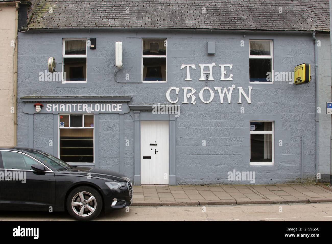Sanquhar, Dumfries & Galloway, Scotland, UK. 22 Mar 2021. The Crown Inn Stock Photo