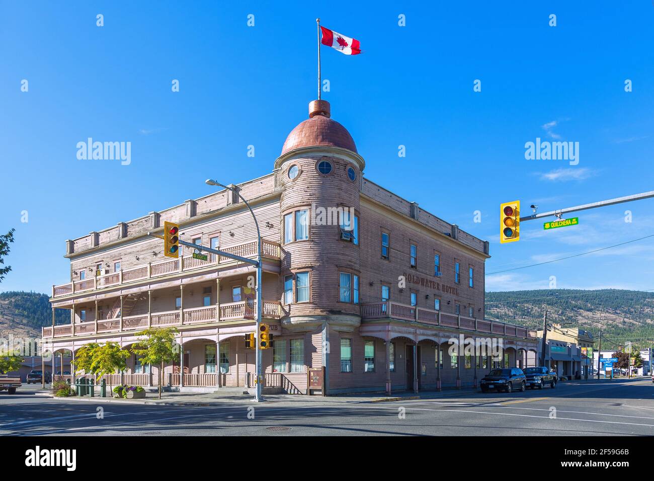 geography / travel, Canada, Merritt, Coldwater hotel, Quilchena Avenue, Additional-Rights-Clearance-Info-Not-Available Stock Photo
