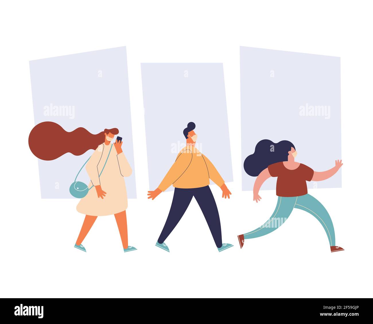 people wearing medical masks characters Stock Vector Image & Art - Alamy