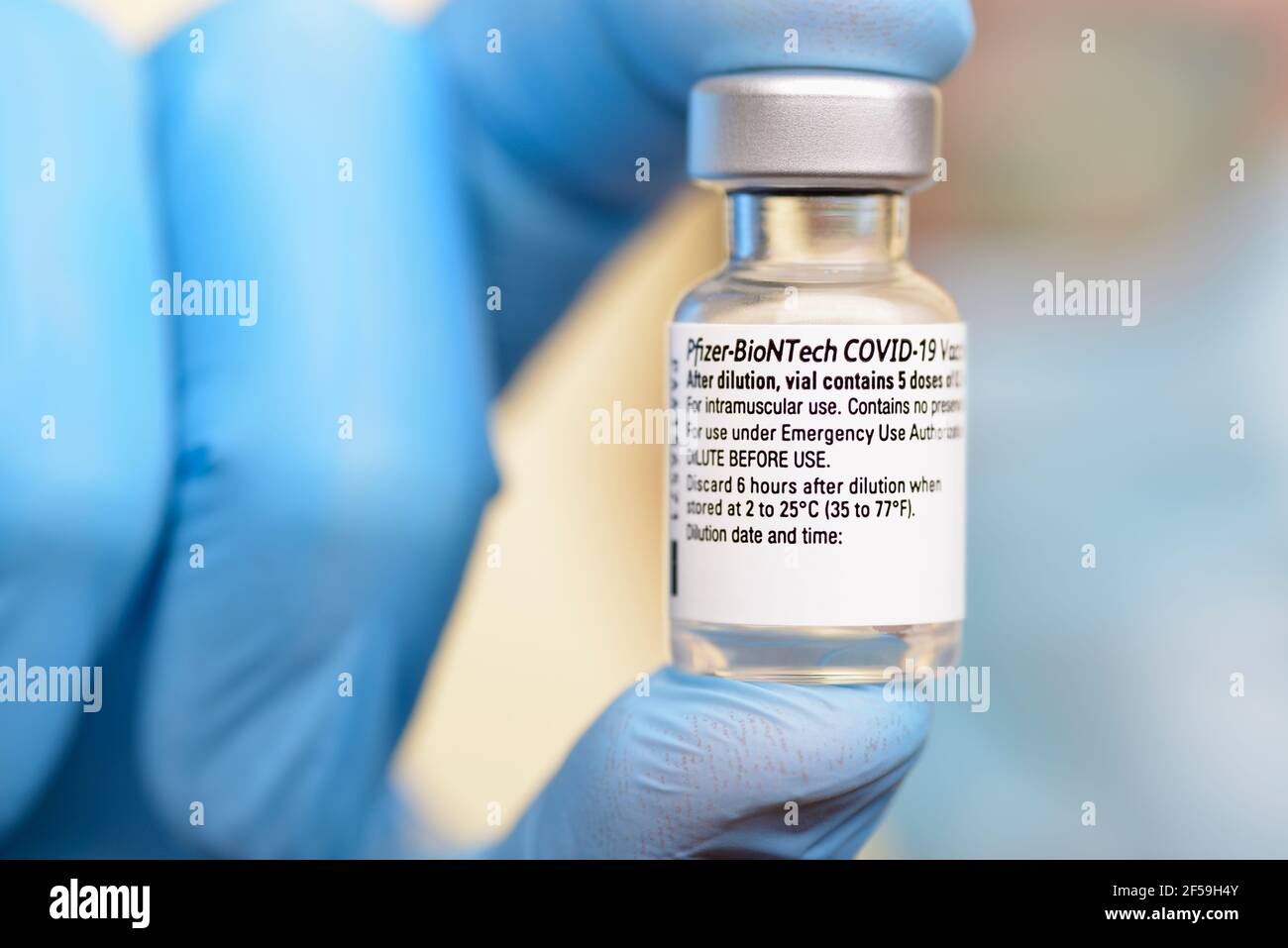 Pfizer BioNTech COVID 19 Vaccine Stock Photo