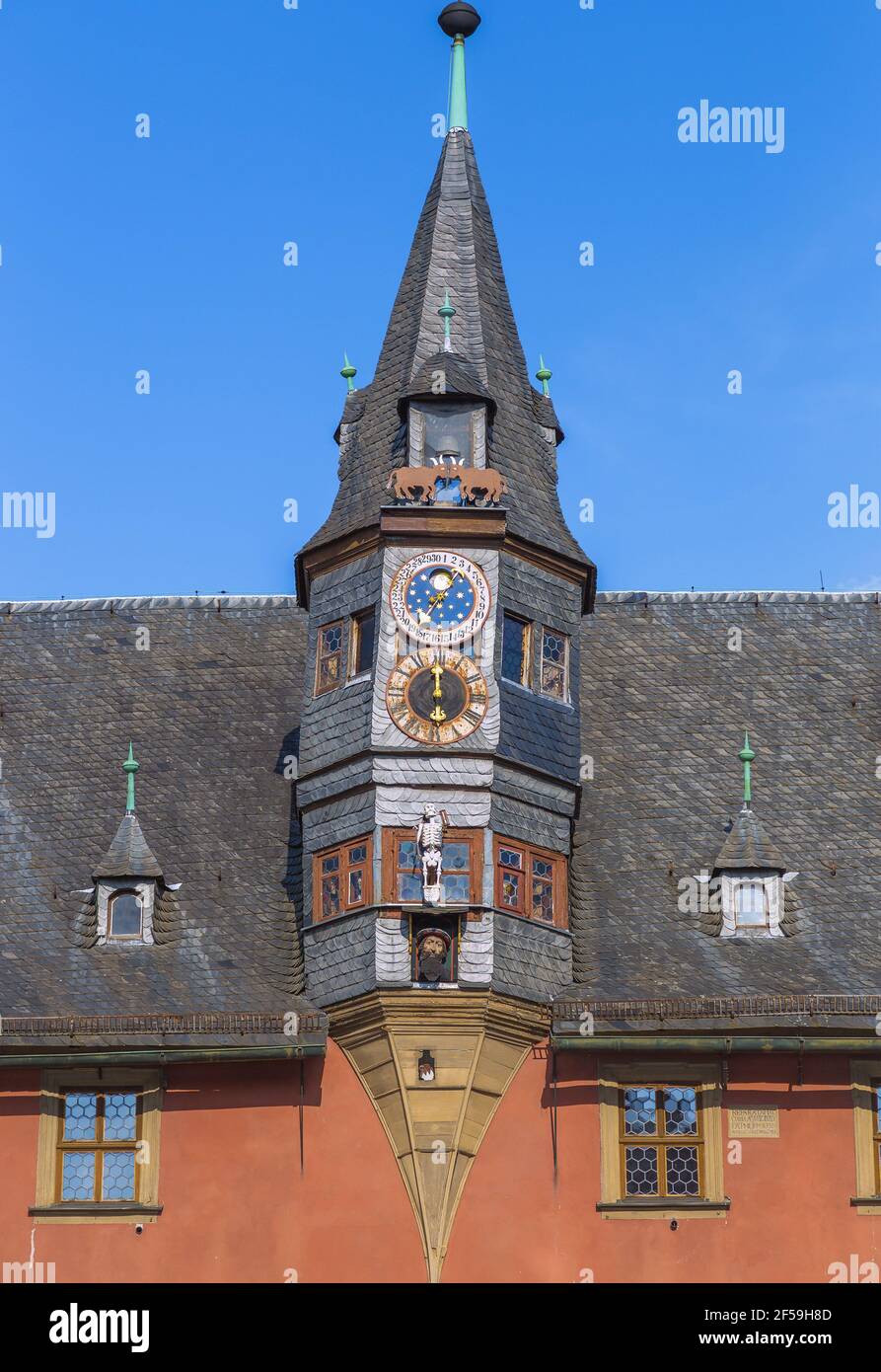 geography / travel, Germany, Ochsenfurt, New Town Hall, Lanzentuermchen, Additional-Rights-Clearance-Info-Not-Available Stock Photo