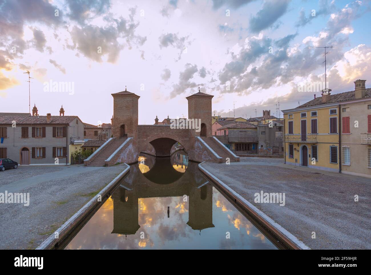 geography / travel, Italy, Comacchio, Trepponti, Additional-Rights-Clearance-Info-Not-Available Stock Photo