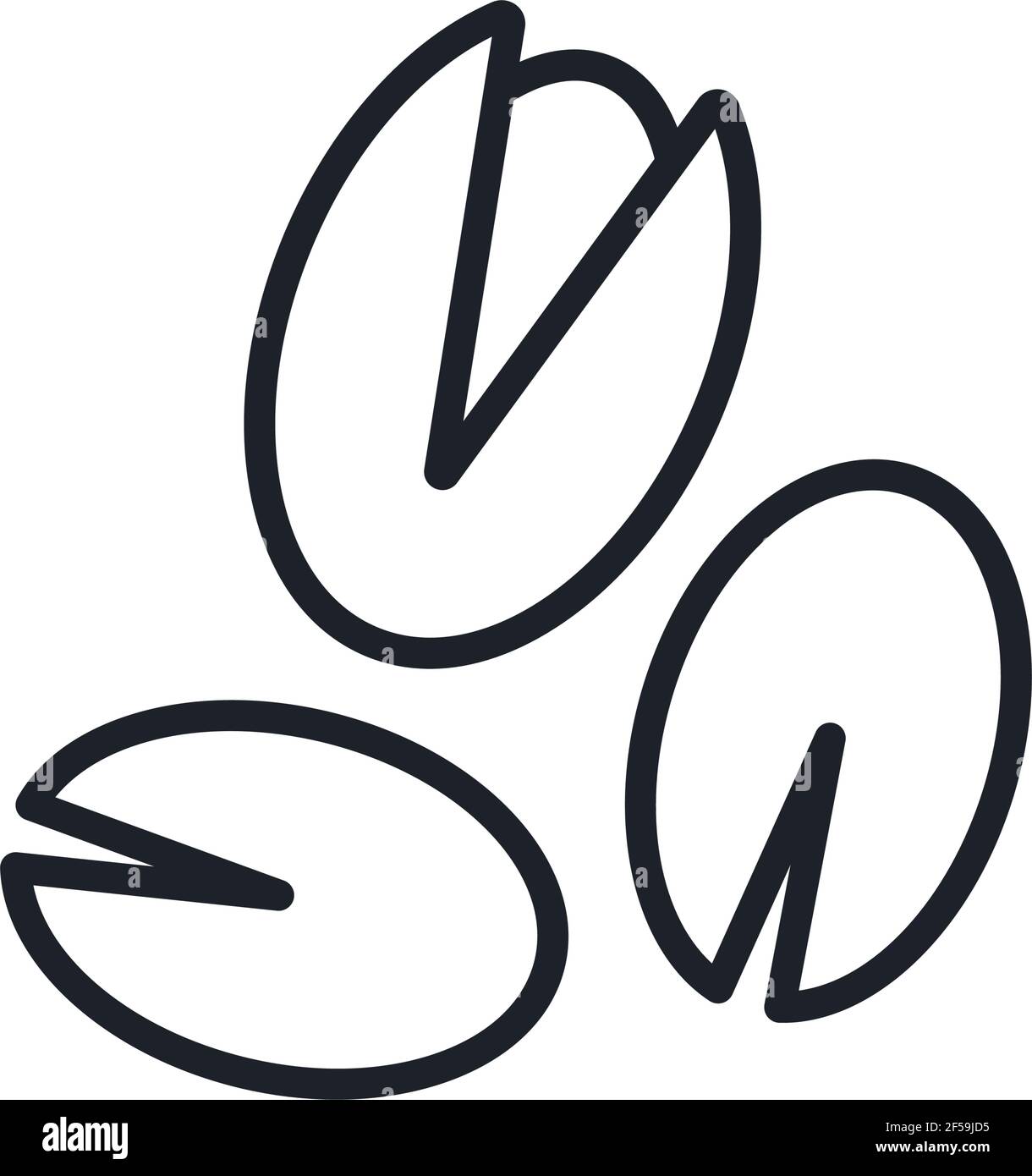 Pistachios icon. Vector linear icon, contour, shape, outline isolated ...