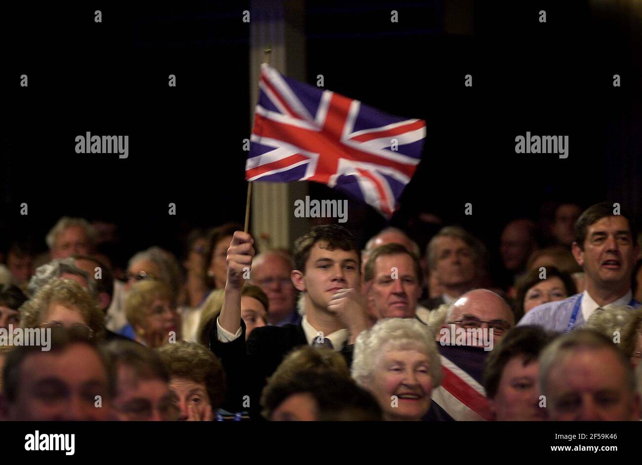 torys at the end of their conference in blackpool. 10/10/01 pilston Stock Photo